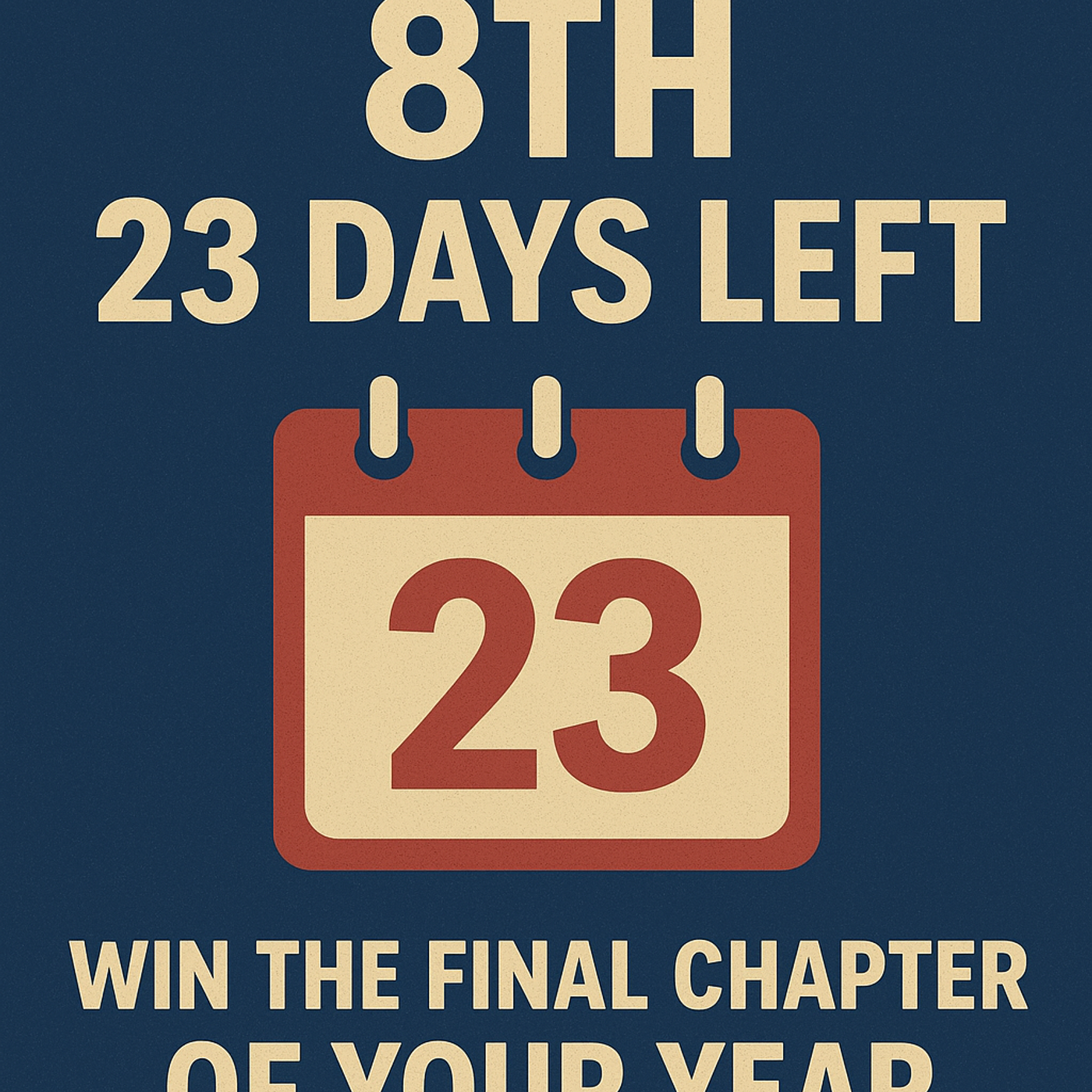 DECEMBER 8TH: 23 Days Left — Turning Holiday Depression Into Year-End Power
