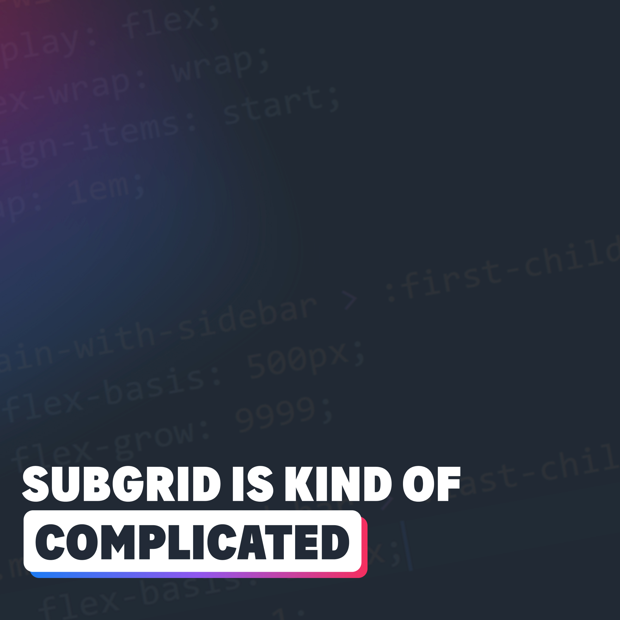 The dicochomy of grid