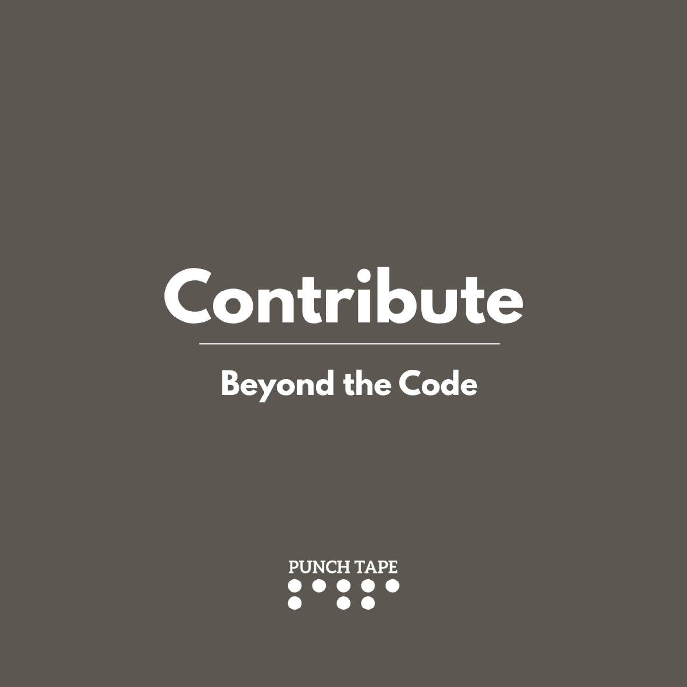 Contribute: Beyond the Code cover art